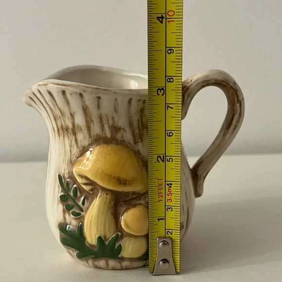 Vintage Mushroom Studio Pottery Creamer Pitcher Decor - Picture 5 of 11